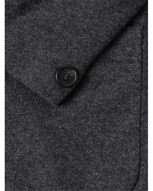 A.P.C. Black Luc Unstructured Brushed Wool-Blend Suit Jacket for men