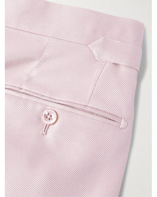 Tom Ford Pink O'Connor Straight-Leg Silk-Twill Suit Trousers for men