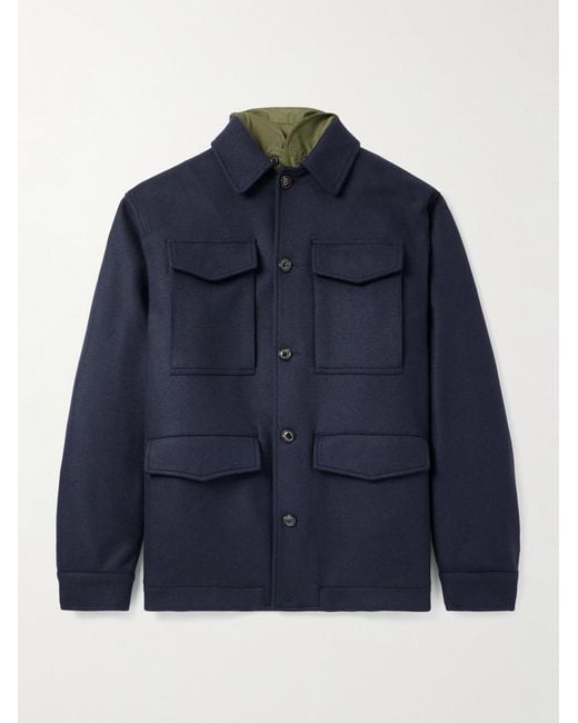 Demetry Wool-Blend Field Jacket With Detachable Shell Gilet di Valstar in Blue da Uomo