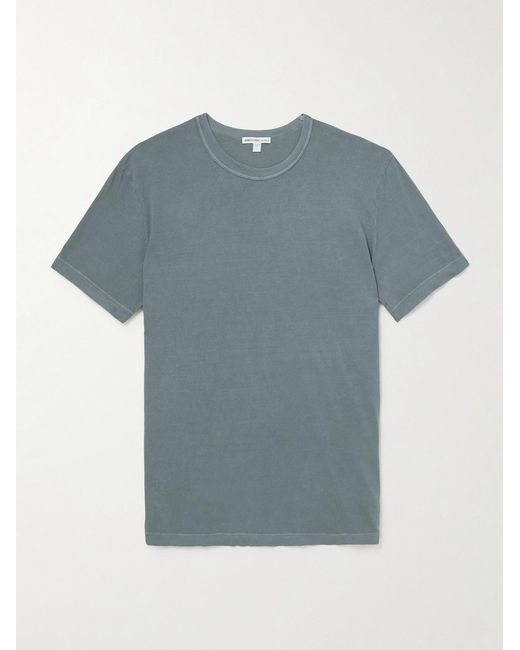 James Perse Blue Cotton-Jersey T-Shirt for men