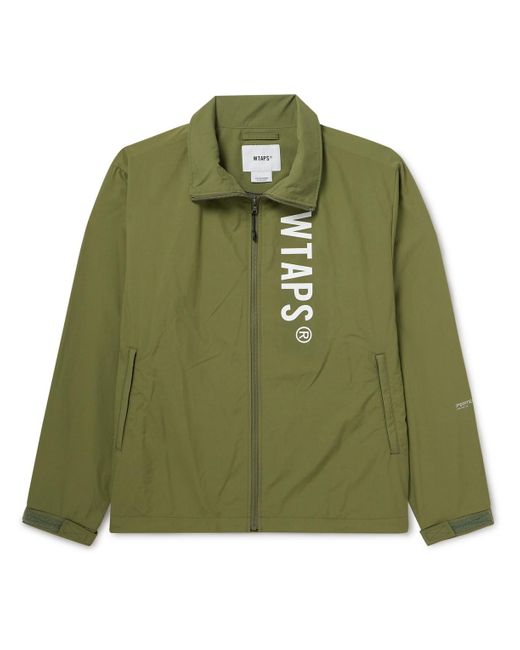 (w)taps Green Logo-print Pertex® Nylon Jacket for men