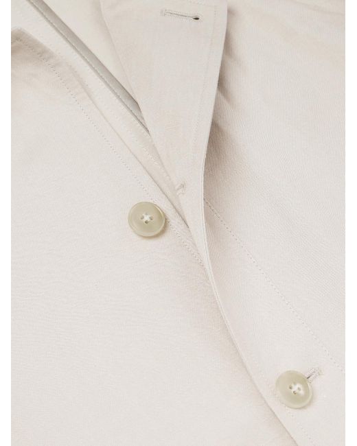 Canali Natural Camp-collar Linen And Silk-blend Jacket for men