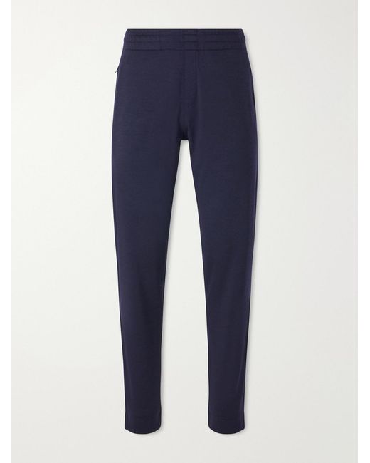 Orlebar Brown Blue Struma Tapered Cotton-jersey Sweatpants for men