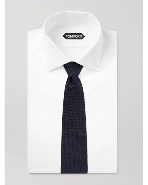 Drake's Krawatte aus Seidengrenadine in Blue für Herren