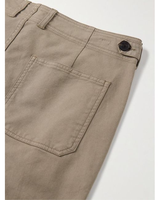 Mr P. Natural Samuel Straight-Leg Cotton-Blend Twill Trousers for men