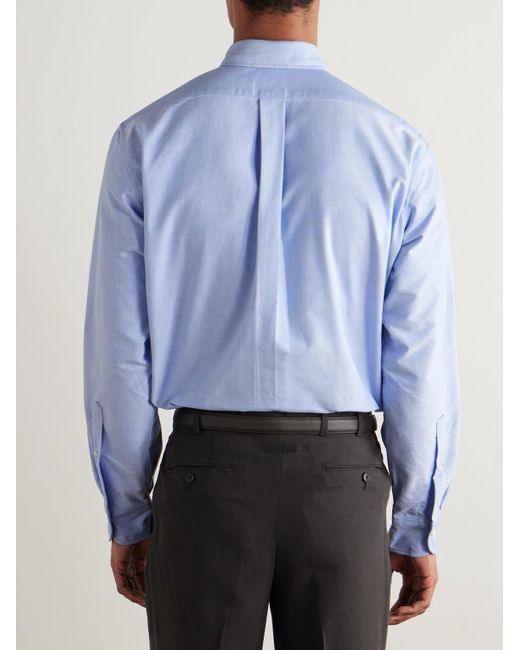 Sid Mashburn Blue Button-down Collar Oxford Cotton Shirt for men