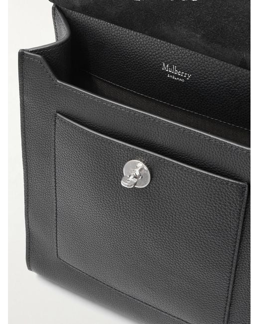 Mulberry Black Antony Full-grain Leather Messenger Bag for men