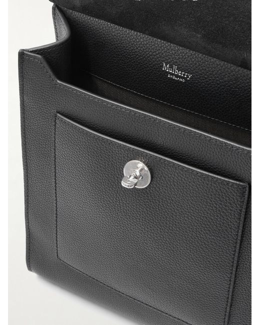 Mulberry Antony Umhängetasche aus vollnarbigem Leder in Black für Herren