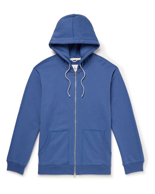 Reigning Champ Blue Slim-fit Cotton-jersey Zip-up Hoodie for men