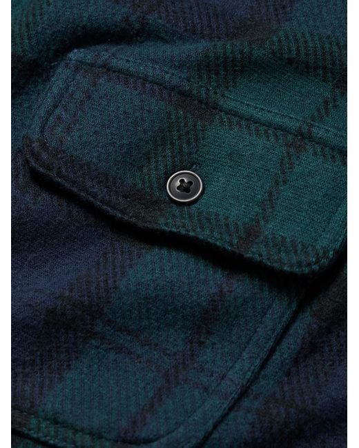 Camicia in flanella spazzolata a quadri Legend di Faherty Brand in Blue da Uomo
