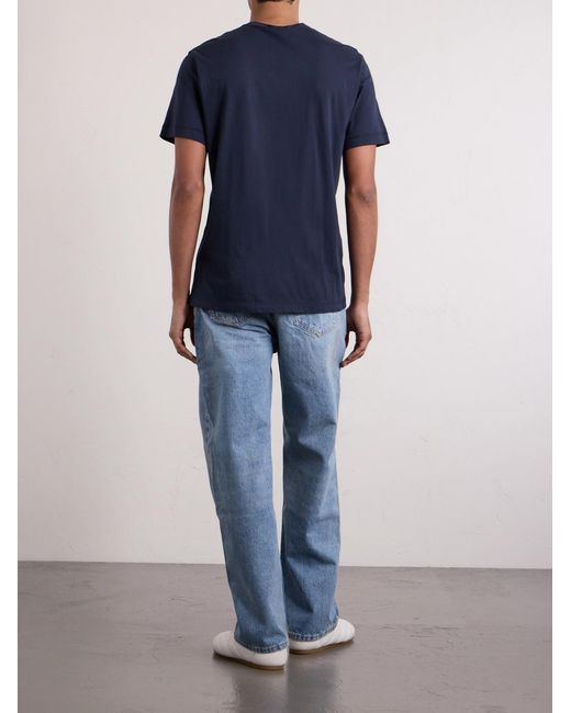 James Perse Blue Lotus Brushed Cotton-Jersey T-Shirt for men