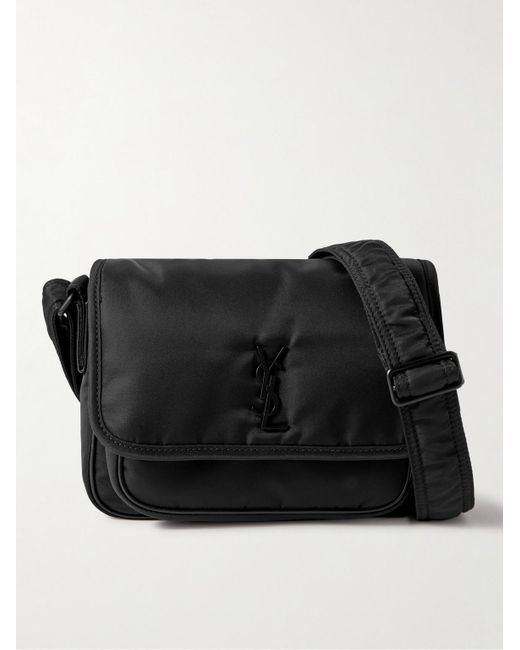 Saint Laurent Black Niki Small Leather-trimmed Shell Messenger Bag for men
