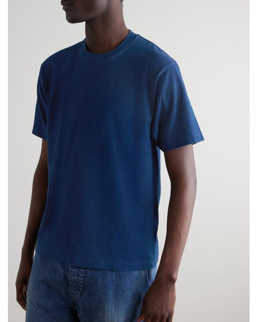 Blue Blue Japan Blue Dyed Cotton-Jersey T-Shirt for men