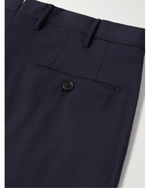 Incotex Blue Venezia 1951 Slim-Fit Virgin Wool-Blend Trousers for men