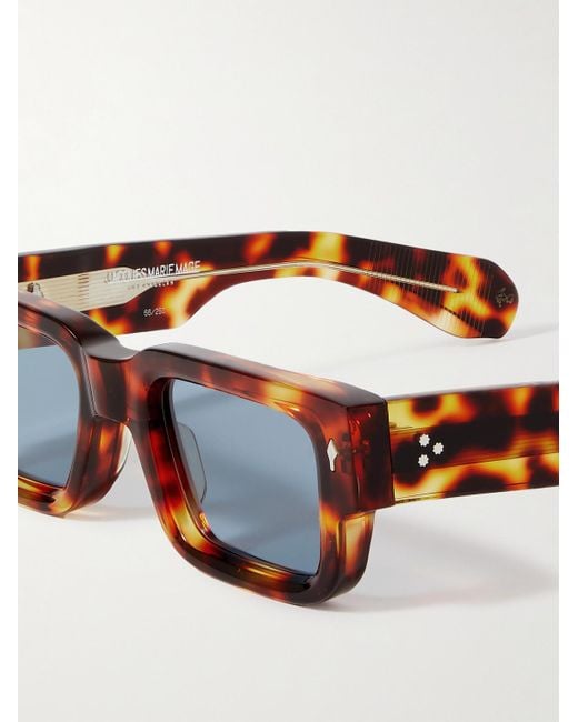 Jacques Marie Mage Ascari Sonnenbrille mit eckigem Rahmen aus Azetat in Schildpattoptik in Multicolor für Herren