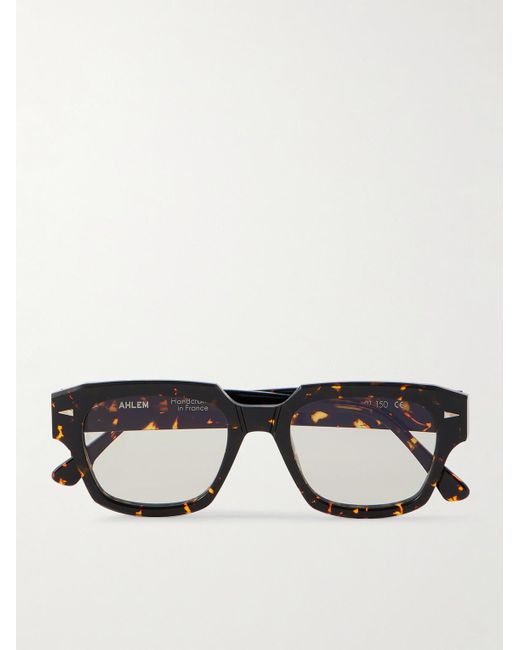 Ahlem Black Rivoli Square-Frame Acetate Sunglasses for men