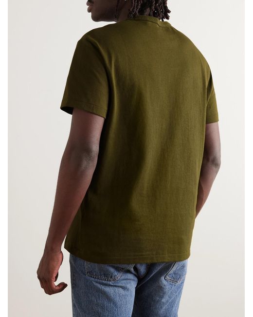 Polo Ralph Lauren Green Logo-embroidered Cotton-jersey T-shirt for men