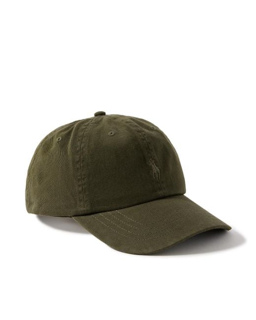 Polo Ralph Lauren Green Logo-Embroidered Cotton-Twill Baseball Cap for men