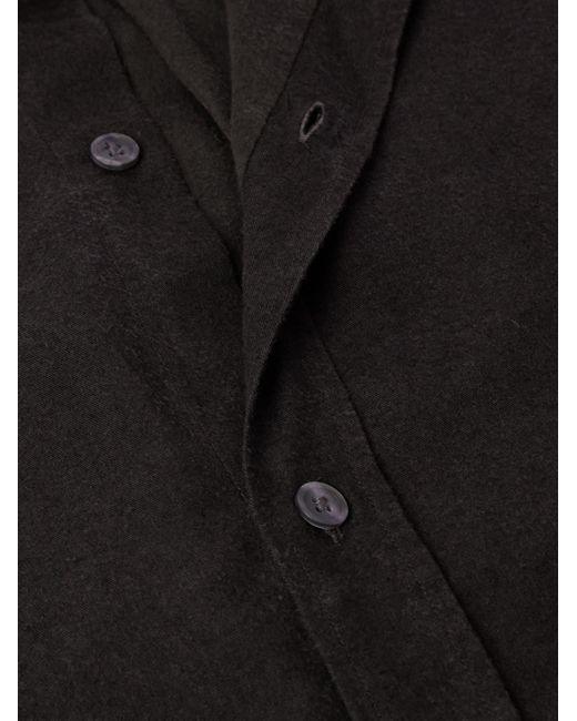 mfpen Comfy Hemd aus TM-Lyocell-Flanell in Stückfärbung in Black für Herren