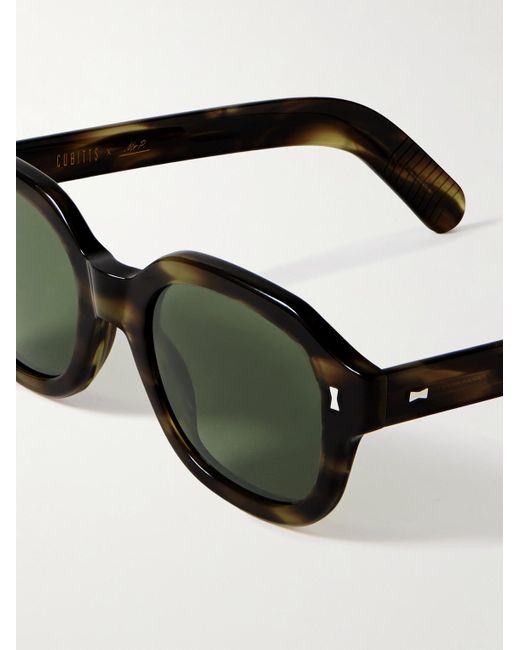 Mr P. Black Cubitts Leirum Round-frame Tortoiseshell Acetate Sunglasses for men