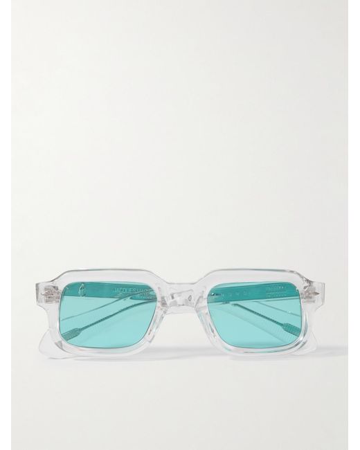 Jacques Marie Mage Blue Sandro Rectangular-Frame Acetate Sunglasses for men