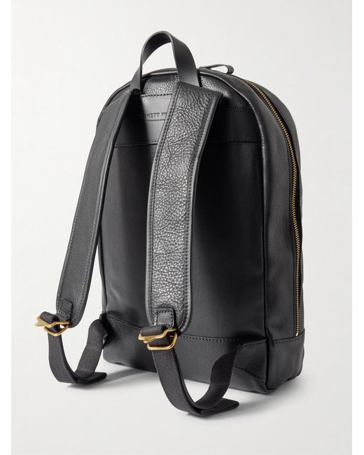 Bennett Winch Black Leather Backpack for men