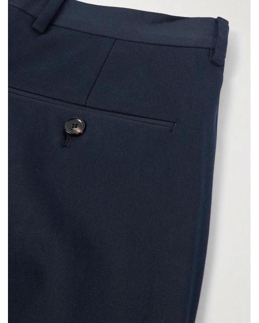 Loro Piana Blue Jarno Austin Straight-Leg Stretch-Cotton Twill Trousers for men