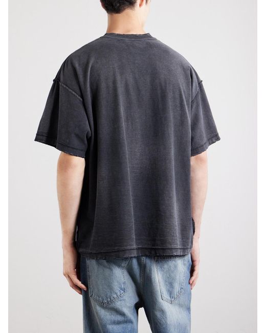 Satoshi Nakamoto Blue Grid Lock Logo-print Cotton-jersey T-shirt for men