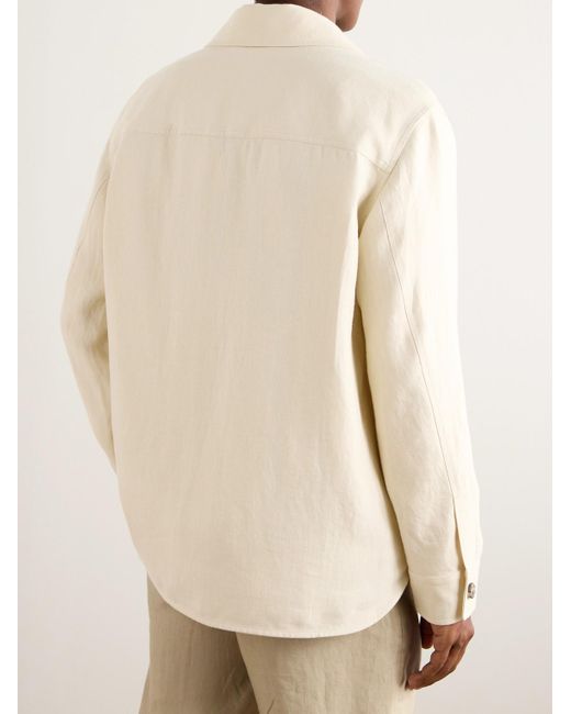 Loro Piana Natural Evando Linen-Twill Overshirt for men