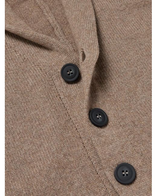 John Smedley Natural Rockford Shawl-collar Recycled-cashmere And Merino Wool-blend Cardigan for men