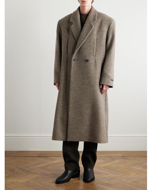 Fear Of God Natural Oversized Double-Breasted Boiled Virgin Wool Coat for men