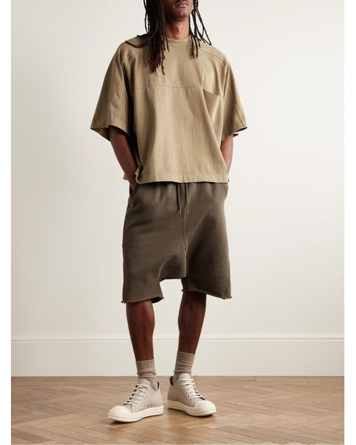 Entire studios Green Organic Cotton-jersey Drawstring Shorts for men