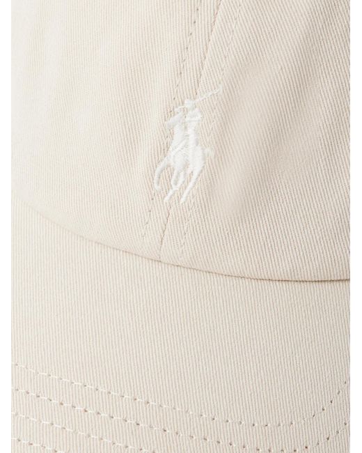 Polo Ralph Lauren Natural Logo-embroidered Cotton-twill Baseball Cap for men