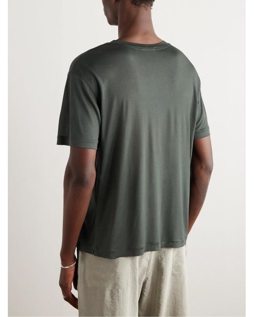 Lemaire Gray Silk-jersey T-shirt for men