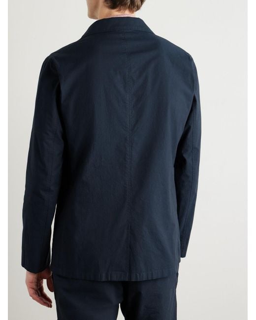 Hartford Blue Jonny Unstructured Stretch-Cotton Suit Jacket for men
