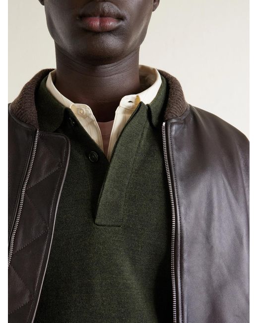 NN07 Green Emerson 6605 Wool Polo Shirt for men