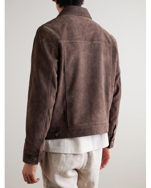 Mr P. Brown Suede Jacket for men