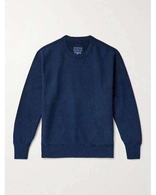 Blue Blue Japan Sweatshirt aus Baumwoll-Jersey in Indigo-Färbung in Blue für Herren