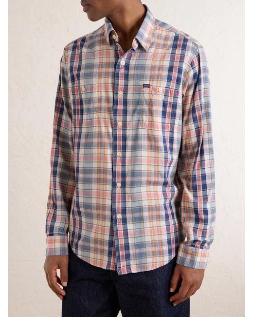 Polo Ralph Lauren White Checked Cotton-Madras Shirt for men