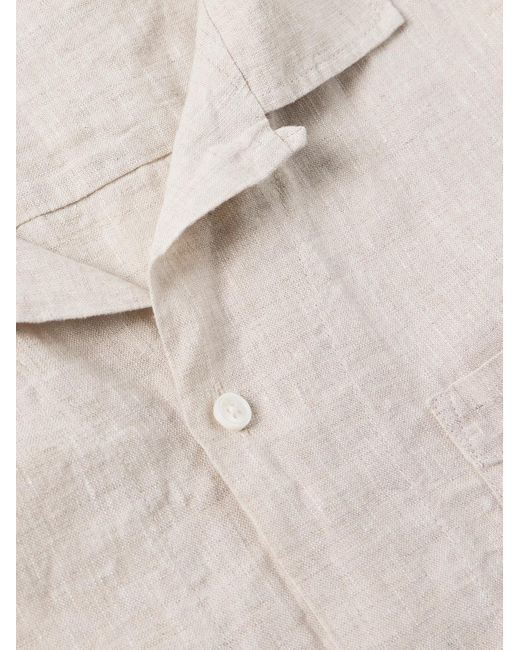 Alex Mill Natural Convertible-collar Linen Shirt for men