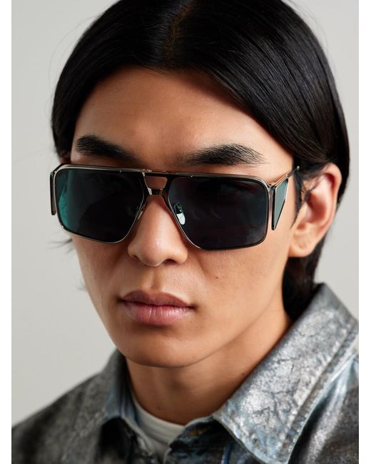 Jacques Marie Mage Green Rossi Assen Aviator-Style-Tone Sunglasses for men