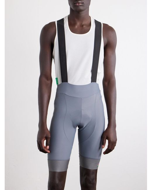 A Kind Of Guise Blue Basso Giro Alpino Logo-Print Mesh Cycling Bib Shorts for men
