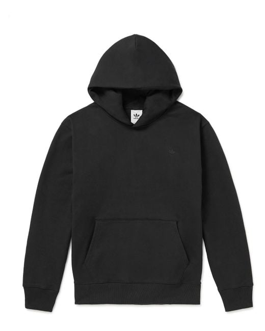 adidas Originals Adicolor Contempo Logo-embroidered Cotton-blend Jersey  Hoodie in Black for Men | Lyst