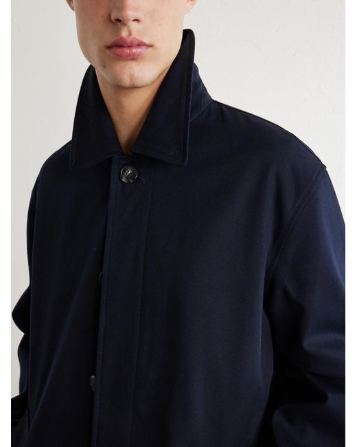 A.P.C. Blue Mac Duras Cotton Mac Coat for men