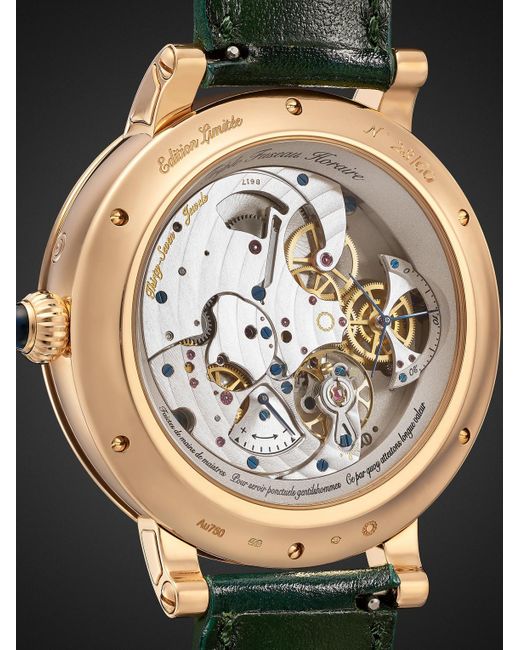 Bovet Black Récital 27 Limited Edition Hand-wound 18-karat Red Gold Watch, Ref. R270007 for men