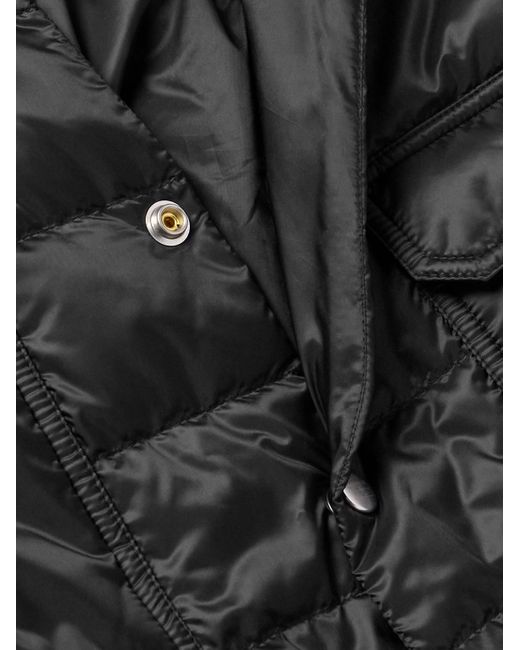 Rick Owens Moncler Daunenjacke aus gestepptem Shell mit Logoapplikation in Black für Herren