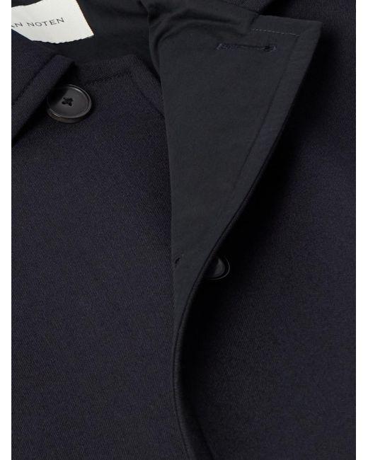 Dries Van Noten Blue Oversized Canvas Car Coat for men
