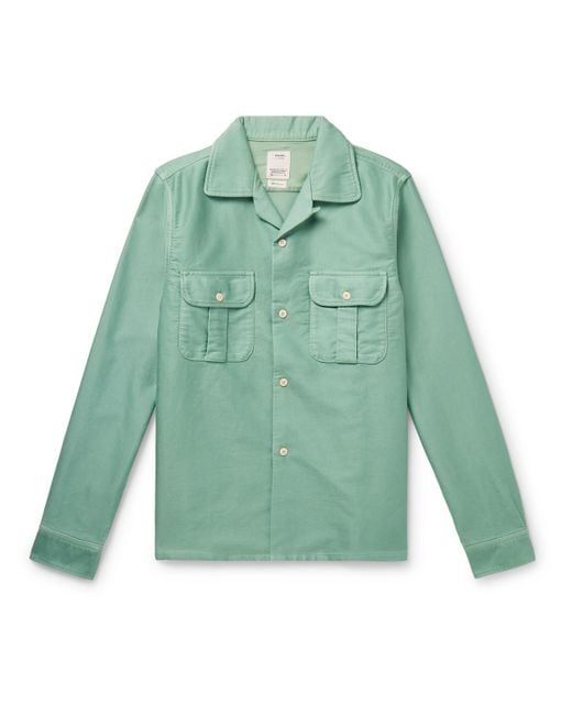 Visvim Green Keesey Convertible-collar Woven Shirt for men