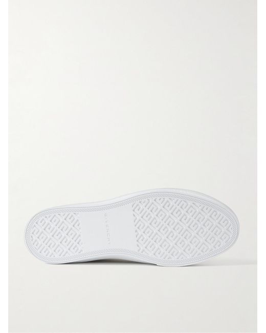 Givenchy City Sneakers aus Canvas mit Besatz aus Leder und Veloursleder mit Logoprägung in White für Herren