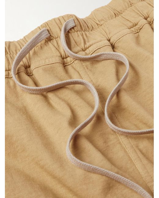 Rick Owens Phleg gerade geschnittene Shorts aus Baumwoll-Jersey mit Kordelzugbund in Natural für Herren
